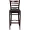 Flash Furniture Ladder Back Mahogany Wood Restaurant Barstool, Black Vinyl Seat, PK2 2-XU-DGW0005BARLAD-MAH-BLKV-GG - alternate 9